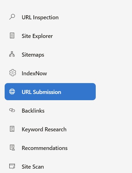 bing webmaster tool url submission eingeben