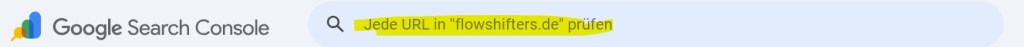 screenshot eingabe der neuen url im gsc fenster